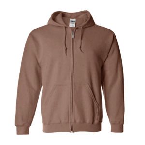 Gildan 18600 - Full Zip Hooded Sweatshirt Dark Chocolate