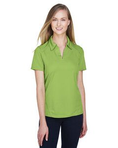 Ash City North End 78632 - Ladies' Recycled Polyester Performance Pique Polo Cactus Green W/White