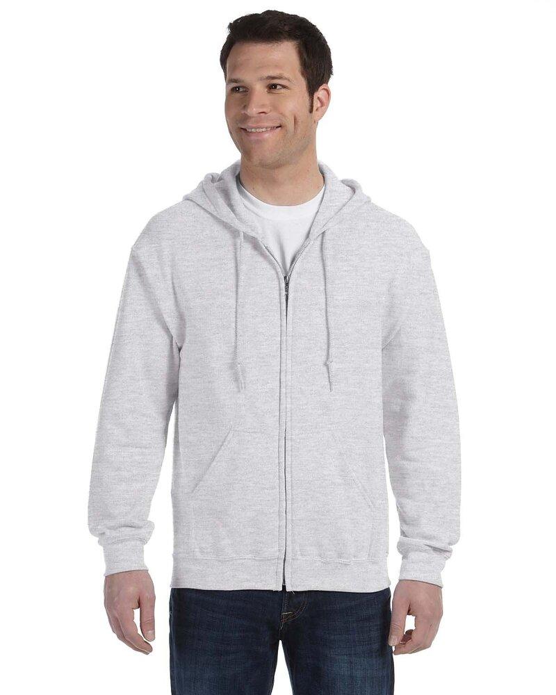 Gildan sweatshirt with zipper for men dark white