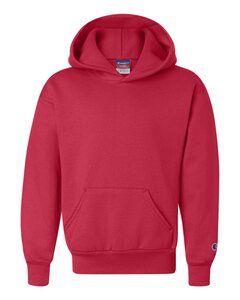 Champion S790 - Eco Youth Hooded Sweatshirt Scarlet