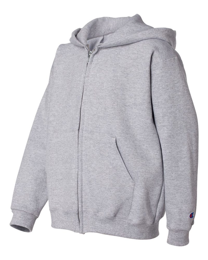 Champion S890 - Eco Youth Full-Zip Hooded Sweatshirt
