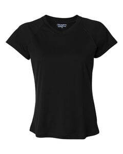Champion CW23 - Ladies' Double Dry® V-Neck Performance T-Shirt Black
