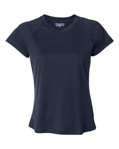 Champion CW23 - Ladies' Double Dry® V-Neck Performance T-Shirt Navy