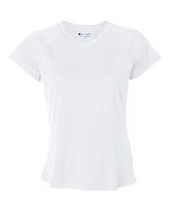 Champion CW23 - Ladies' Double Dry® V-Neck Performance T-Shirt White