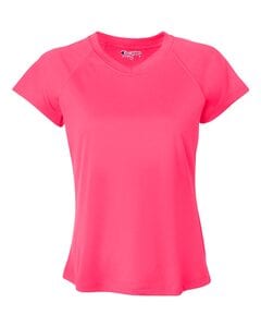 Champion CW23 - Ladies' Double Dry® V-Neck Performance T-Shirt Wow Pink