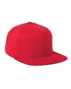 Flexfit 110F - Wool Blend Flat Bill Snapback Cap Red