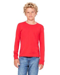 Bella+Canvas 3501Y - Youth Jersey Long Sleeve T-Shirt Red