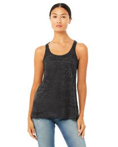 Bella+Canvas B8800 - Ladies Flowy Racerback Tank Black Marble