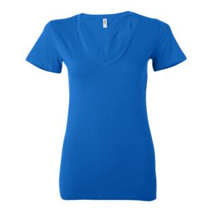 Bella+Canvas B6035 - Ladies Jersey Short-Sleeve Deep V-Neck T-Shirt True Royal