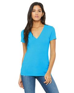 Bella+Canvas B6035 - Ladies Jersey Short-Sleeve Deep V-Neck T-Shirt