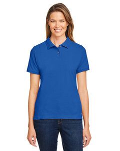 Harriton M200W - Ladies 6 oz. Ringspun Cotton Piqué Short-Sleeve Polo True Royal