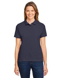 Harriton M200W - Ladies 6 oz. Ringspun Cotton Piqué Short-Sleeve Polo Navy