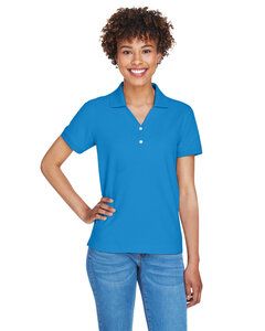 Devon & Jones D100W - Ladies Pima Piqué Short-Sleeve Y-Collar Polo