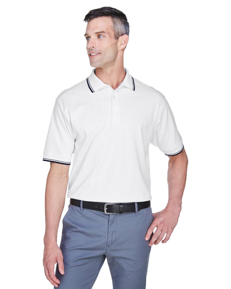 Devon & Jones D140 - Men's Tipped Perfect Pima Interlock Polo