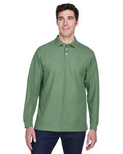 Devon & Jones D110 - Men's Pima Piqué Long-Sleeve Polo Dill