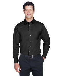 Devon & Jones DG530T - Men's Tall Crown Collection Solid Long-Sleeve Stretch Twill Black