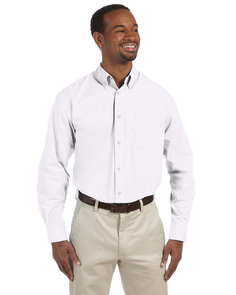 Harriton M510T - Men's Tall 3.1 oz. Essential Long-Sleeve Poplin