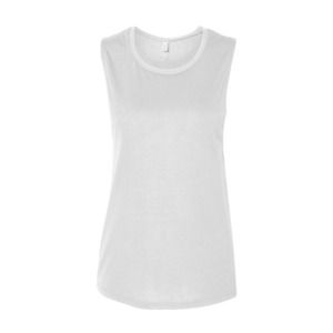 Bella+Canvas B8803 - Ladies Flowy Scoop Muscle T-Shirt  White Marble