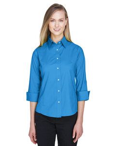 Devon & Jones DP625W - Ladies Three-Quarter Sleeve Stretch Poplin Blouse French Blue