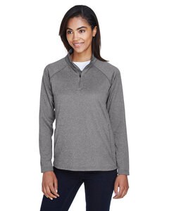 Devon & Jones DG440W - Ladies Stretch Tech-Shell® Compass Quarter-Zip Dark Grey Heather