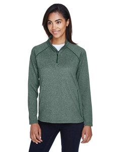 Devon & Jones DG440W - Ladies Stretch Tech-Shell® Compass Quarter-Zip Forest Heather