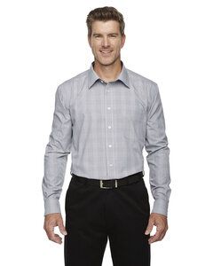 Devon & Jones DG520 - Men's Crown Collection Glen Plaid Wht/Grph/Lt Grph