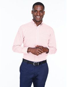 Devon & Jones D640 - Men's Crown Collection Gingham Check Pink