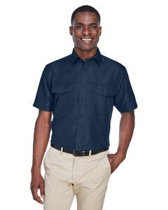 Harriton M580 - Men's Key West Short-Sleeve Performance Staff Shirt Navy