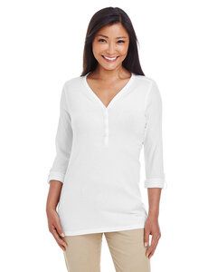 Devon & Jones DP186W - Ladies Perfect Fit  Y-Placket Convertible Sleeve Knit Top