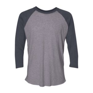 Next Level 6051 - Unisex Tri-Blend Three-Quarter Sleeve Raglan Tee  Premium Heather/ Vintage Navy