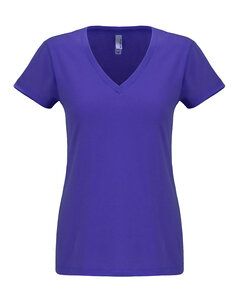 Next Level 6480 - Women's Sueded Short Sleeve V Purple Rush