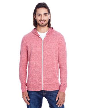 Threadfast 302Z - Unisex Triblend Full-Zip Light Hoodie