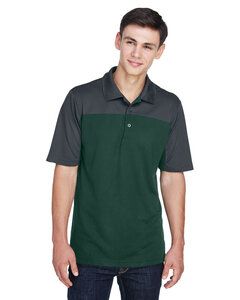 Ash CityCore 365 CE101 - Men's Balance Colorblock Performance Piqué Polo Forest/Carbon