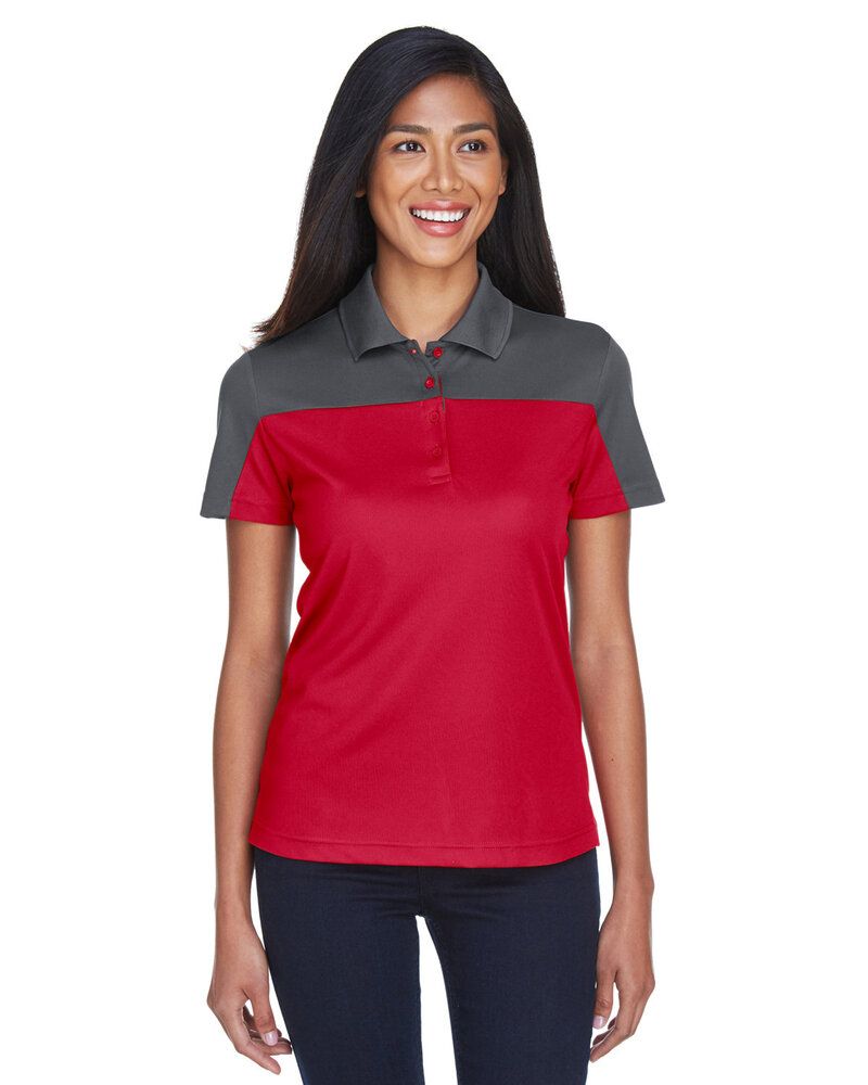 Ash CityCore 365 CE101W - Ladies Balance Colorblock Performance Piqué Polo