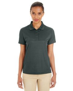 Ash CityCore 365 CE102W - Ladies Express Microstripe Performance Piqué Polo Forest/Carbon