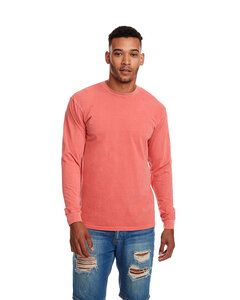 Next Level 7451 - Adult Inspired Dye Long Sleeve Crew with Pocket Guava