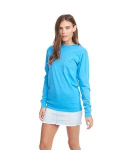 Next Level 7451 - Adult Inspired Dye Long Sleeve Crew with Pocket Ocean