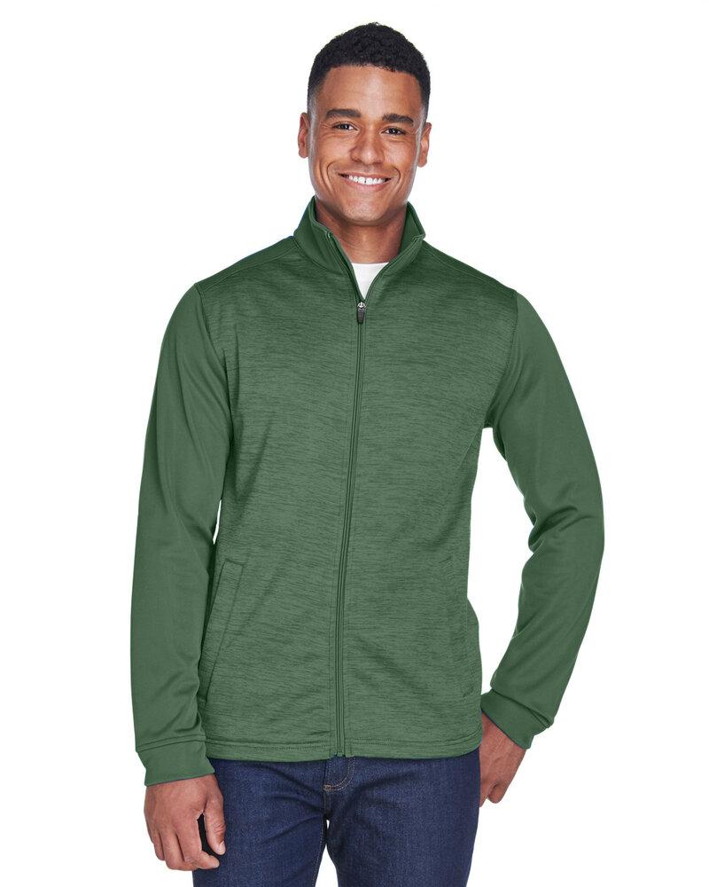 Devon & Jones DG796 - Men's Newbury Colorblock Mélange Fleece Full-Zip