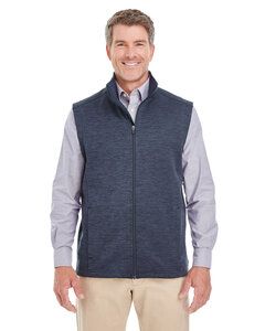 Devon & Jones DG797 - Men's Newbury Mélange Fleece Vest Navy Heather