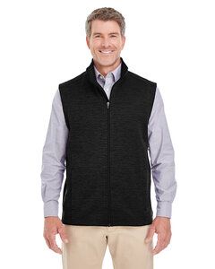 Devon & Jones DG797 - Men's Newbury Mélange Fleece Vest Black Heather