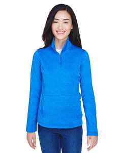 Devon & Jones DG798W - Ladies Newbury Mélange Fleece Quarter-Zip French Blue Hthr