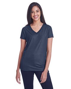 Threadfast 240RV - Ladies Liquid Jersey V-Neck T-Shirt Liquid Navy