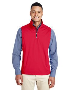 Core 365 CE709 - Men's Techno Lite Three-Layer Knit Tech-Shell Quarter-Zip Vest Classic Red