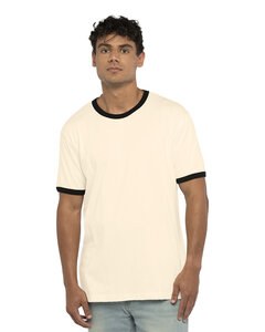 Next Level 3604 - Unisex Ringer T-Shirt Natural/Black