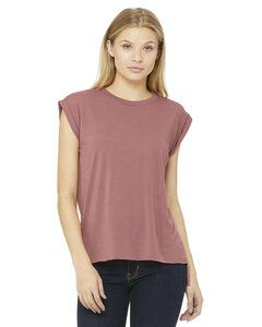 Bella+Canvas 8804 - Ladies Flowy Muscle T-Shirt with Rolled Cuff