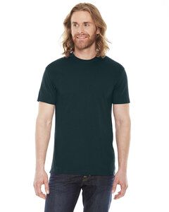 American Apparel BB401W - Unisex Poly-Cotton Short-Sleeve Crewneck Black Aqua