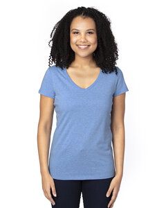 Threadfast 200RV - Ladies Ultimate Short-Sleeve V-Neck T-Shirt Royal Heather