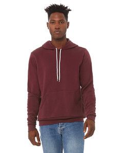 Bella+Canvas 3719 - Poly-Cotton Fleece Pullover Hoodie Maroon