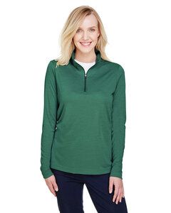 Team 365 TT31HW - Ladies Zone Sonic Heather Performance Quarter-Zip Sp Forest Hthr