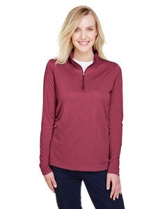 Team 365 TT31HW - Ladies Zone Sonic Heather Performance Quarter-Zip Sp Maroon Hthr